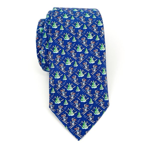 VINEYARD VINES Navy Downhill Silk Tie NWT - Picture 7 of 16